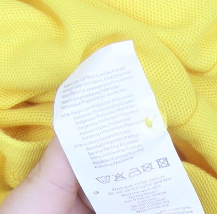 Slazenger Mens Yellow Polo Shirt 2XL Regular Fit Short Sleeve