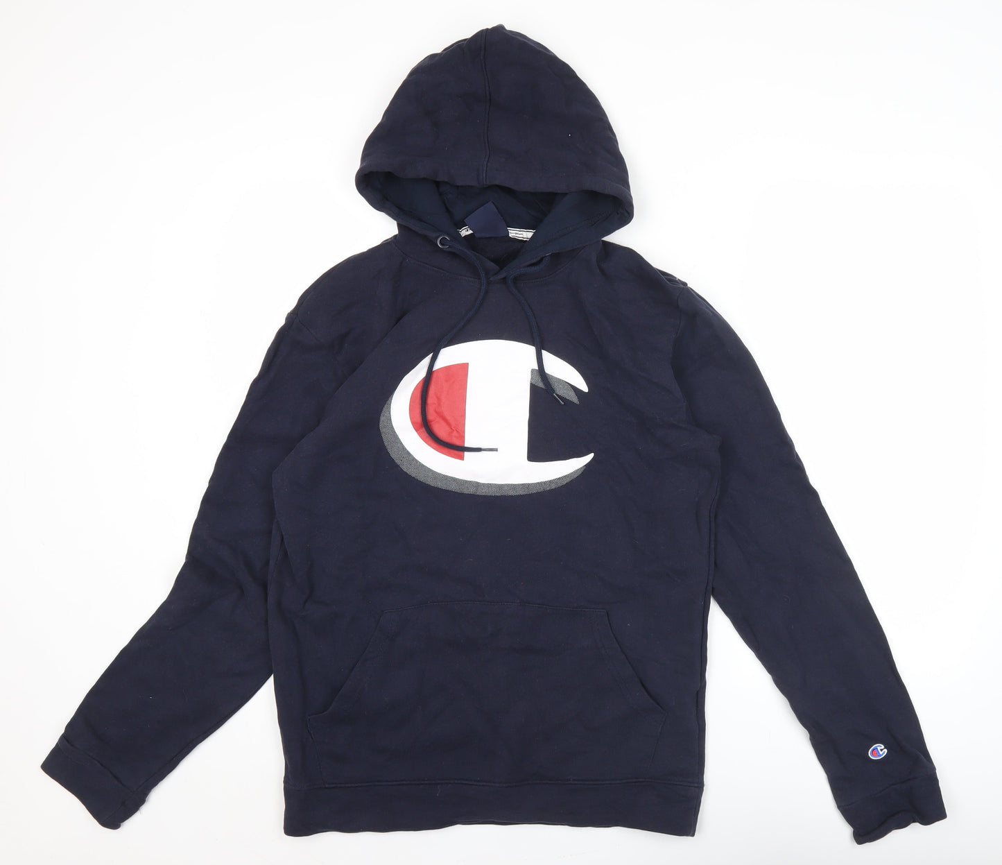 Mens UK Size L Champion Blue Pullover Hoodie