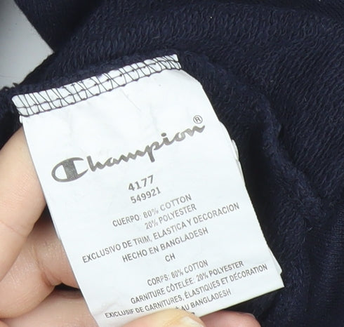 Mens UK Size L Champion Blue Pullover Hoodie