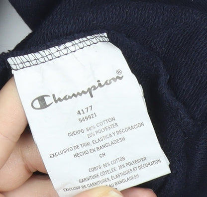 Mens UK Size L Champion Blue Pullover Hoodie
