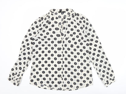 Womens UK Size 12 Oasis White Tunic Blouse