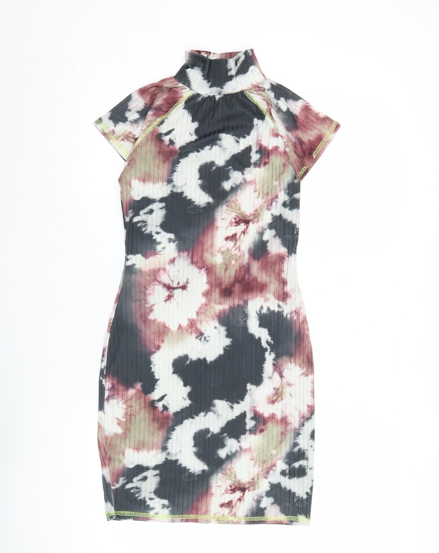 PrettyLittleThing Women’s Multicolour Tie Dye Bodycon Dress Size 10
