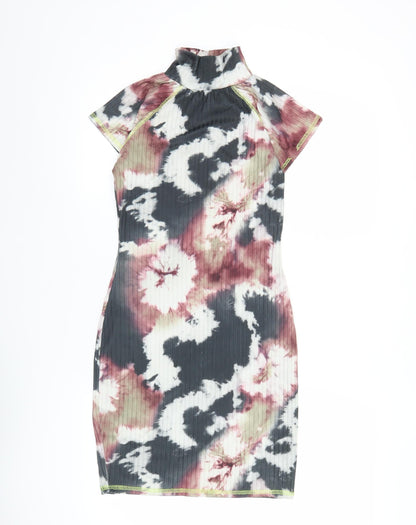 PrettyLittleThing Women’s Multicolour Tie Dye Bodycon Dress Size 10