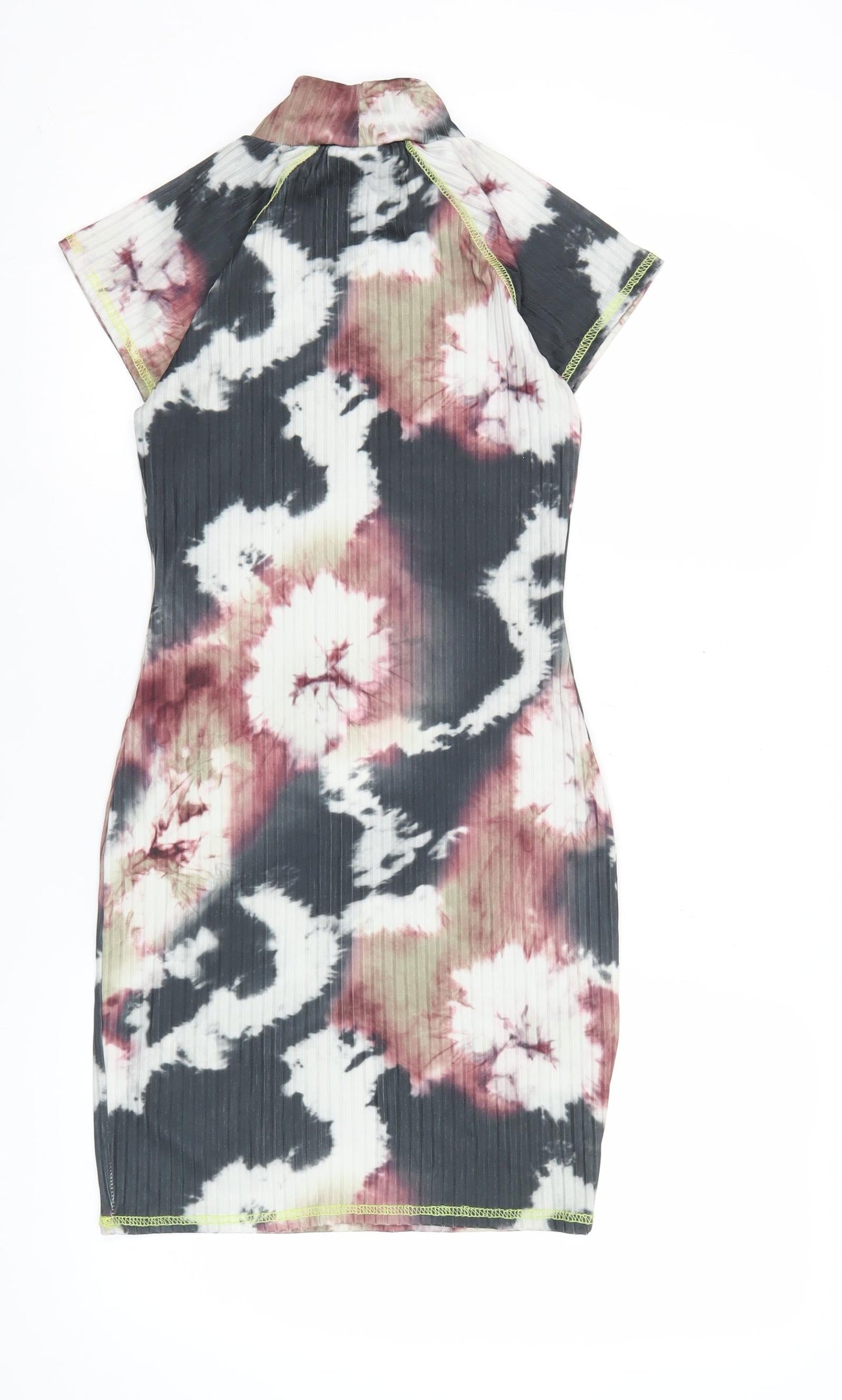 PrettyLittleThing Women’s Multicolour Tie Dye Bodycon Dress Size 10