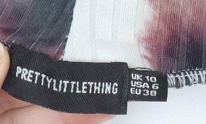 PrettyLittleThing Women’s Multicolour Tie Dye Bodycon Dress Size 10