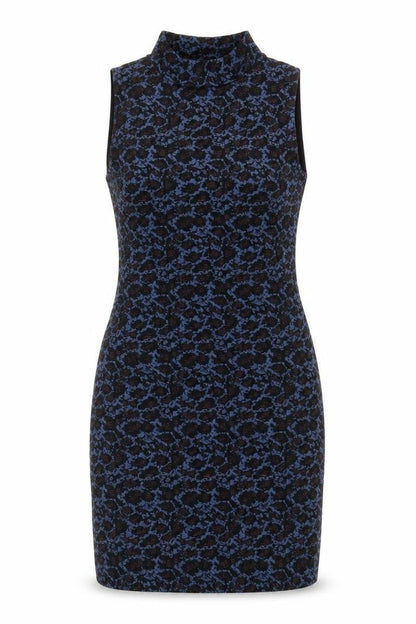 Next Women’s Black Blue Animal Print Sheath Dress Size 14