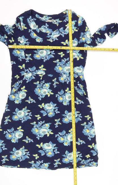 Tu Women’s Blue Floral Bodycon Knee Length Dress Size 16
