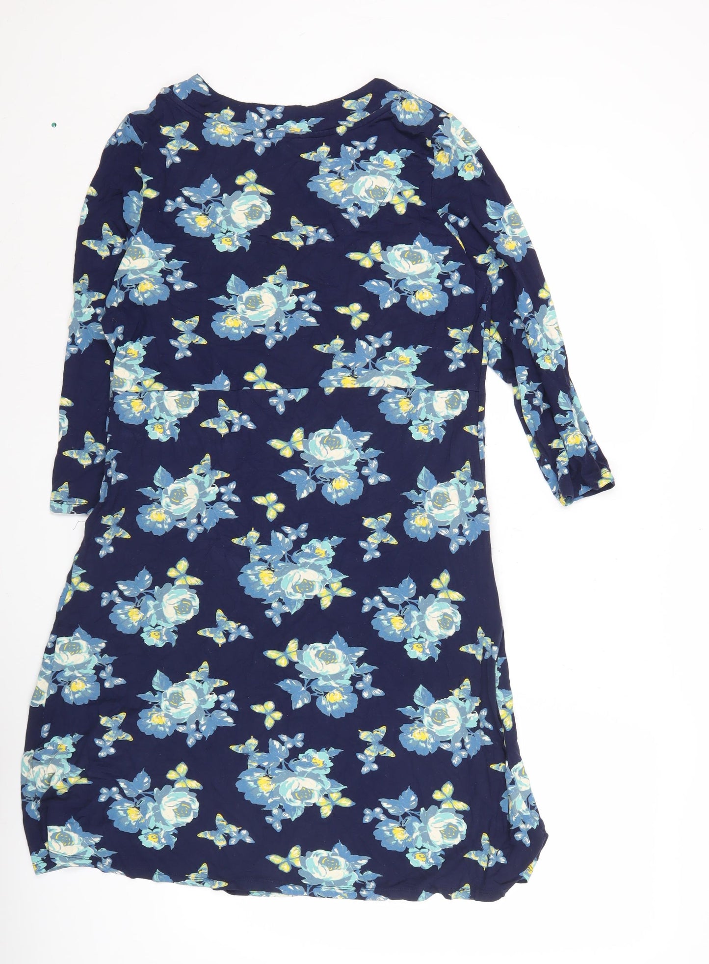 Tu Women’s Blue Floral Bodycon Knee Length Dress Size 16