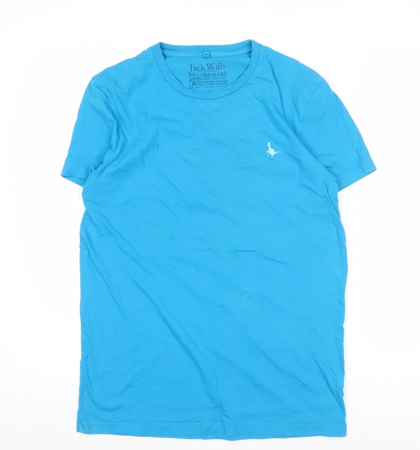 Jack Wills Men's Blue XS Slim Fit Crew Neck Cotton T-Shirt