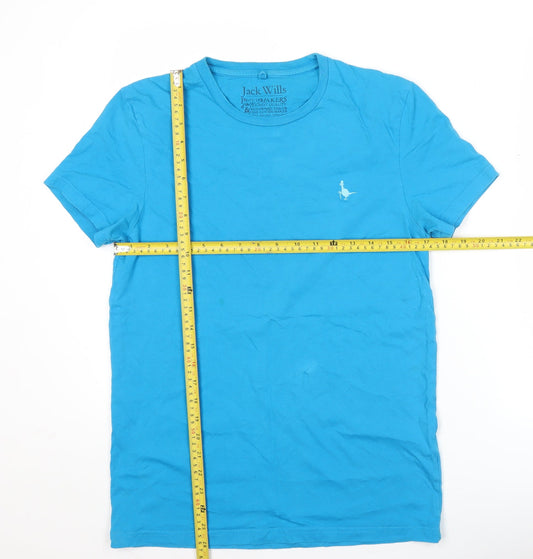 Jack Wills Men's Blue XS Slim Fit Crew Neck Cotton T-Shirt