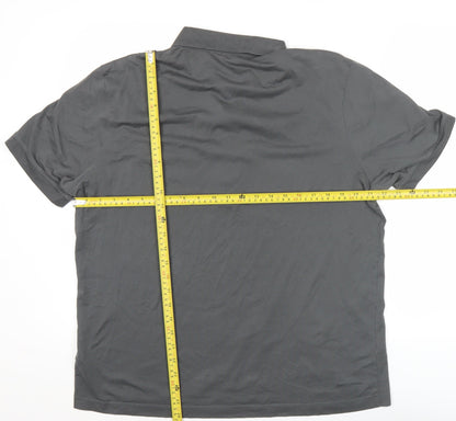 Ted Baker Men’s Grey Cotton Polo Shirt Size S Short Sleeve