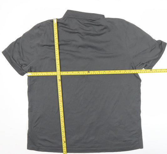 Ted Baker Men’s Grey Cotton Polo Shirt Size S Short Sleeve