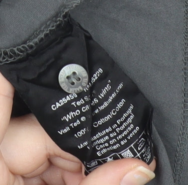 Ted Baker Men’s Grey Cotton Polo Shirt Size S Short Sleeve