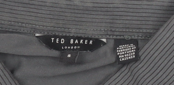Ted Baker Men’s Grey Cotton Polo Shirt Size S Short Sleeve