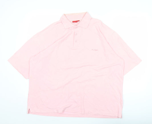 Pierre Cardin Men’s Pink XL Polo Shirt Short Sleeve Cotton