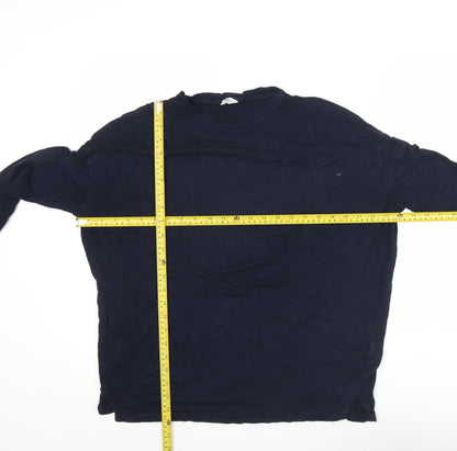 Hush Men’s Navy Blue Long Sleeve Crew Neck Casual Top Size S