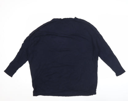 Hush Men’s Navy Blue Long Sleeve Crew Neck Casual Top Size S