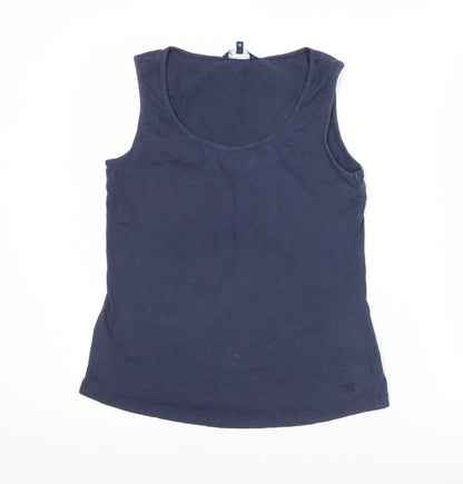 Crew Clothing Company Womens Blue Size 12 Tank Top Cotton Blend