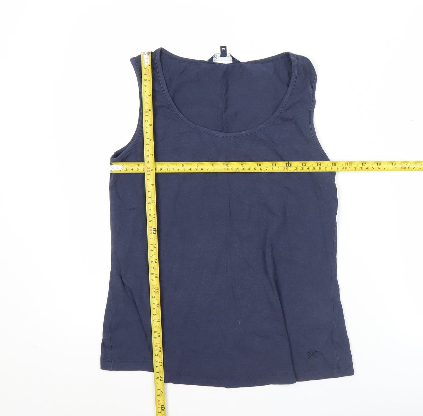 Crew Clothing Company Womens Blue Size 12 Tank Top Cotton Blend