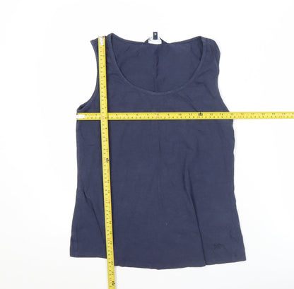 Crew Clothing Company Womens Blue Size 12 Tank Top Cotton Blend