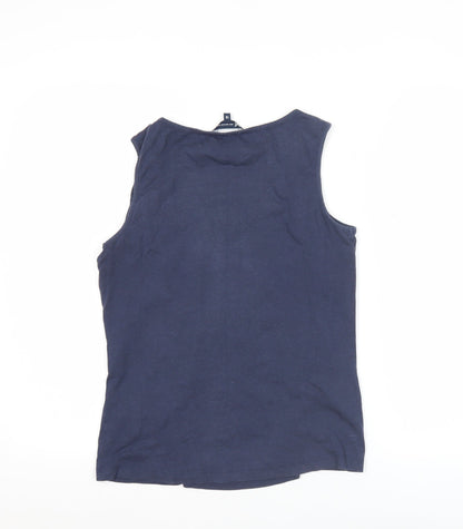 Crew Clothing Company Womens Blue Size 12 Tank Top Cotton Blend