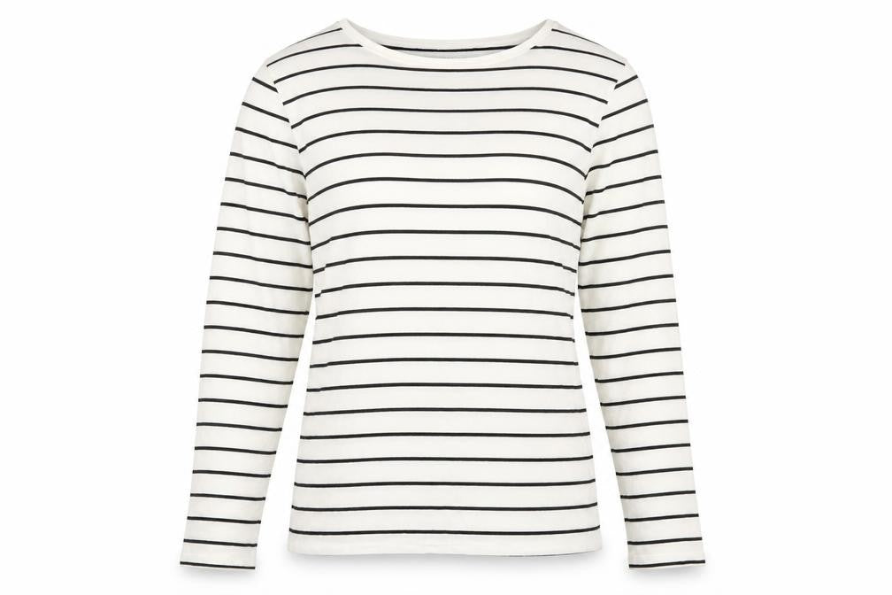 Womens UK Size M Lands' End White Basic T-Shirt