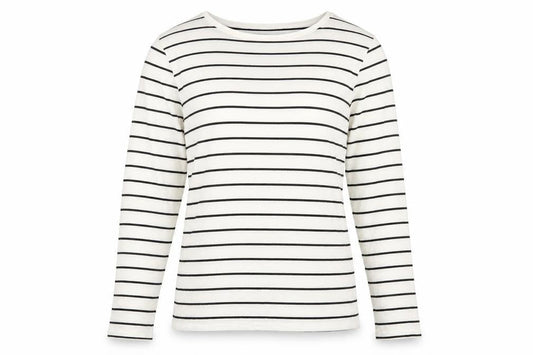 Womens UK Size M Lands' End White Basic T-Shirt