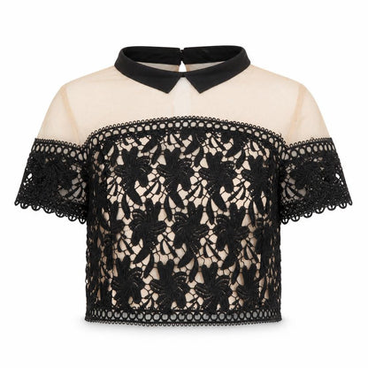 Womens UK Size 14 New Look Multicoloured Cropped Blouse