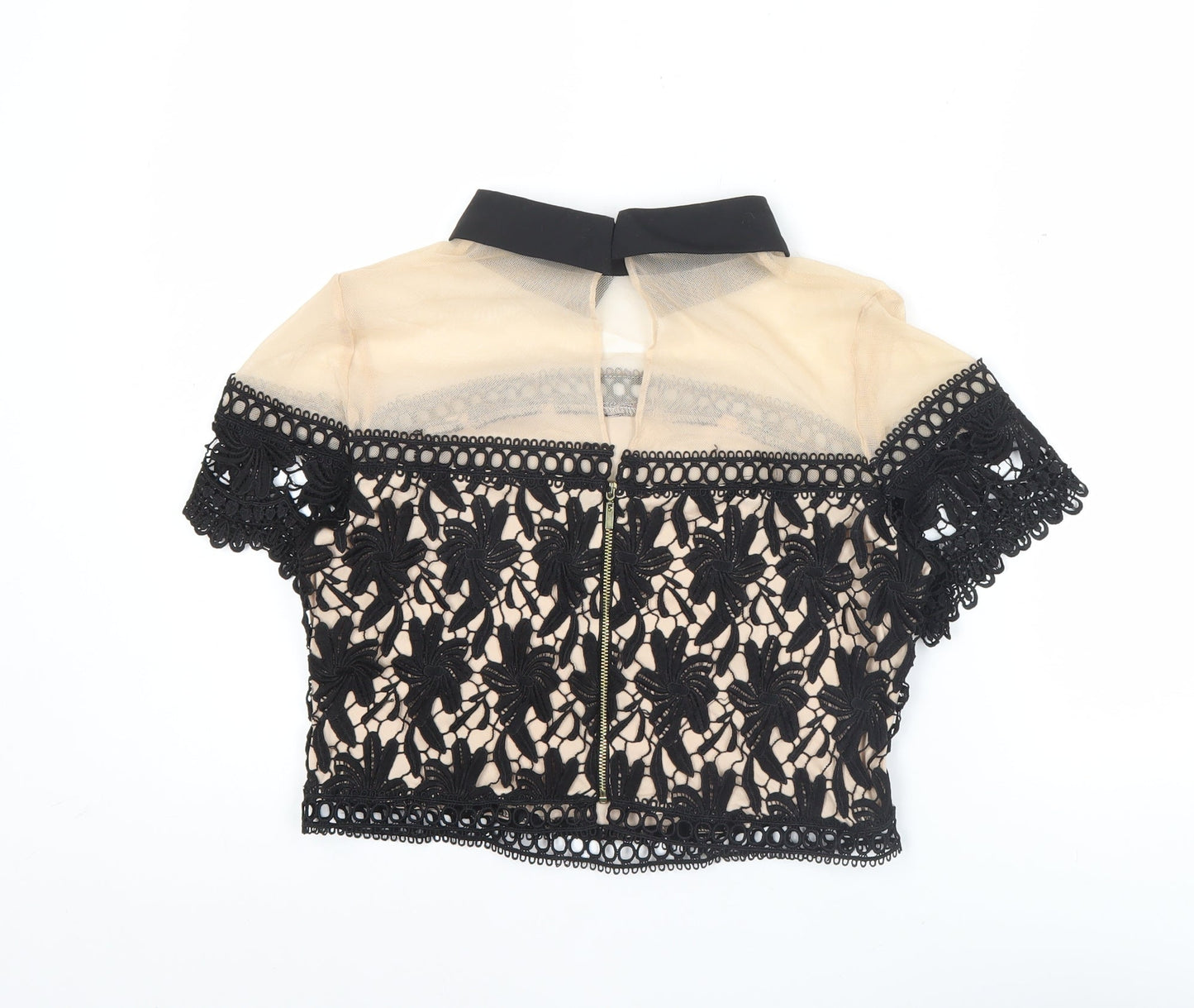Womens UK Size 14 New Look Multicoloured Cropped Blouse