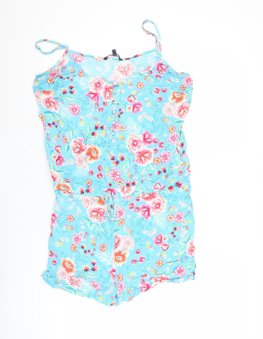 Marks and Spencer Womens Multicoloured Floral Playsuit Size 14