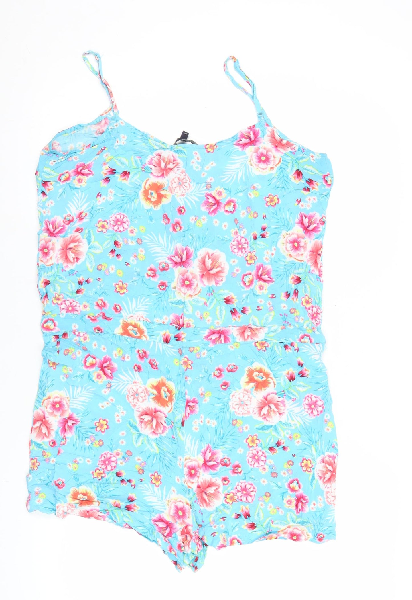 Marks and Spencer Womens Multicoloured Floral Playsuit Size 14