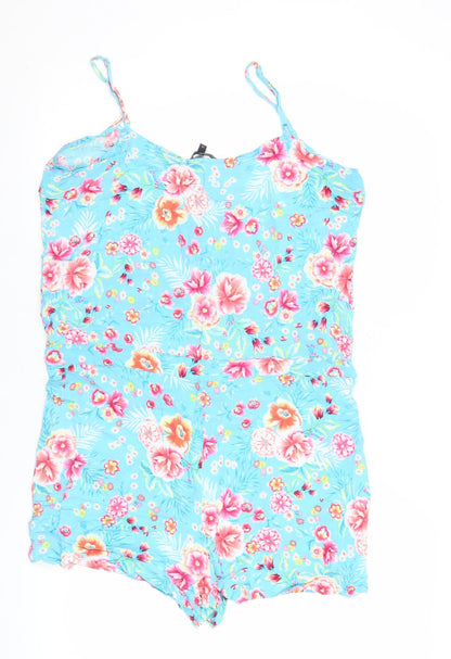 Marks and Spencer Womens Multicoloured Floral Playsuit Size 14