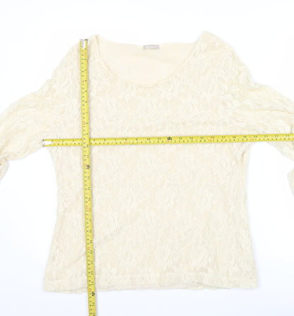 Womens UK Size XL Planet Ivory Tunic Blouse
