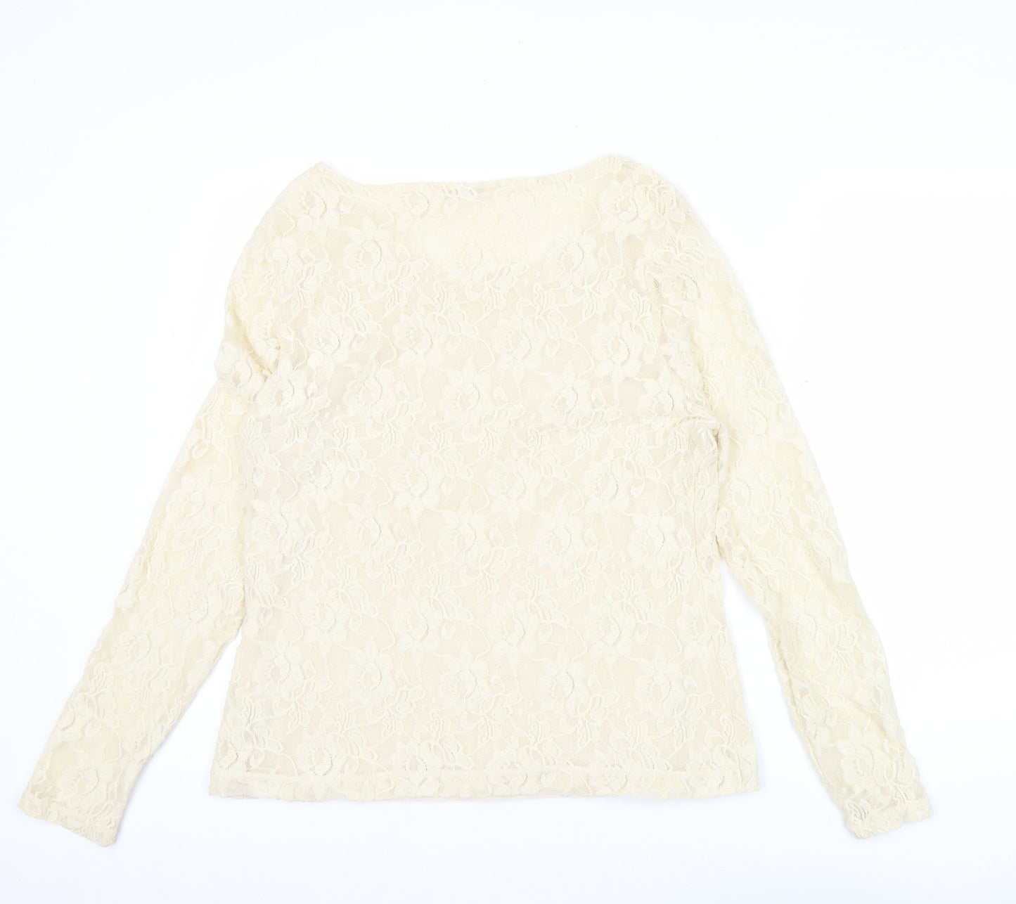 Womens UK Size XL Planet Ivory Tunic Blouse
