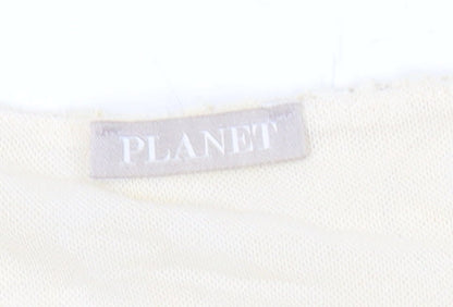 Womens UK Size XL Planet Ivory Tunic Blouse