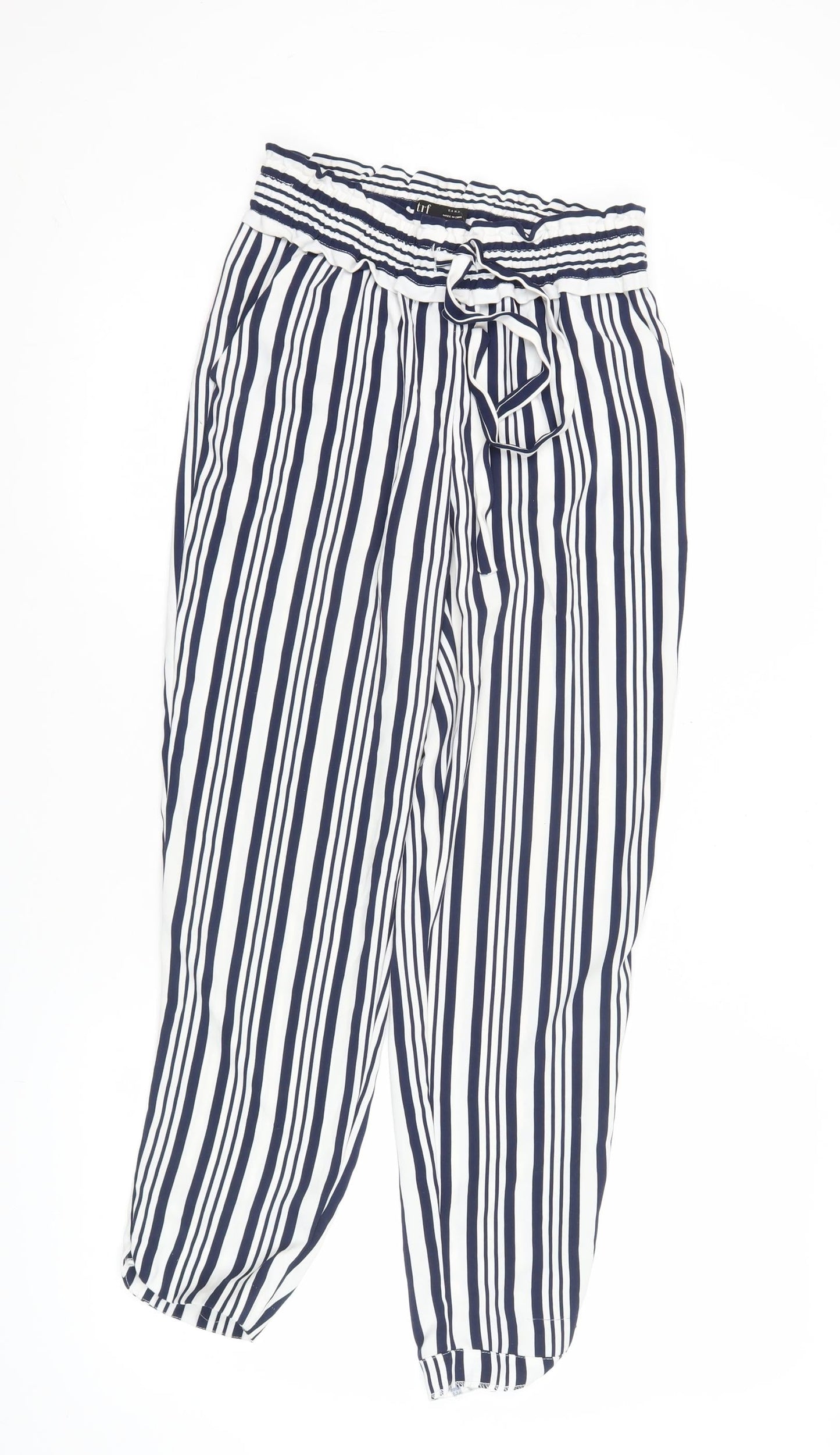 Womens UK Size XS Zara Regular Fit Jogger Blue Trousers