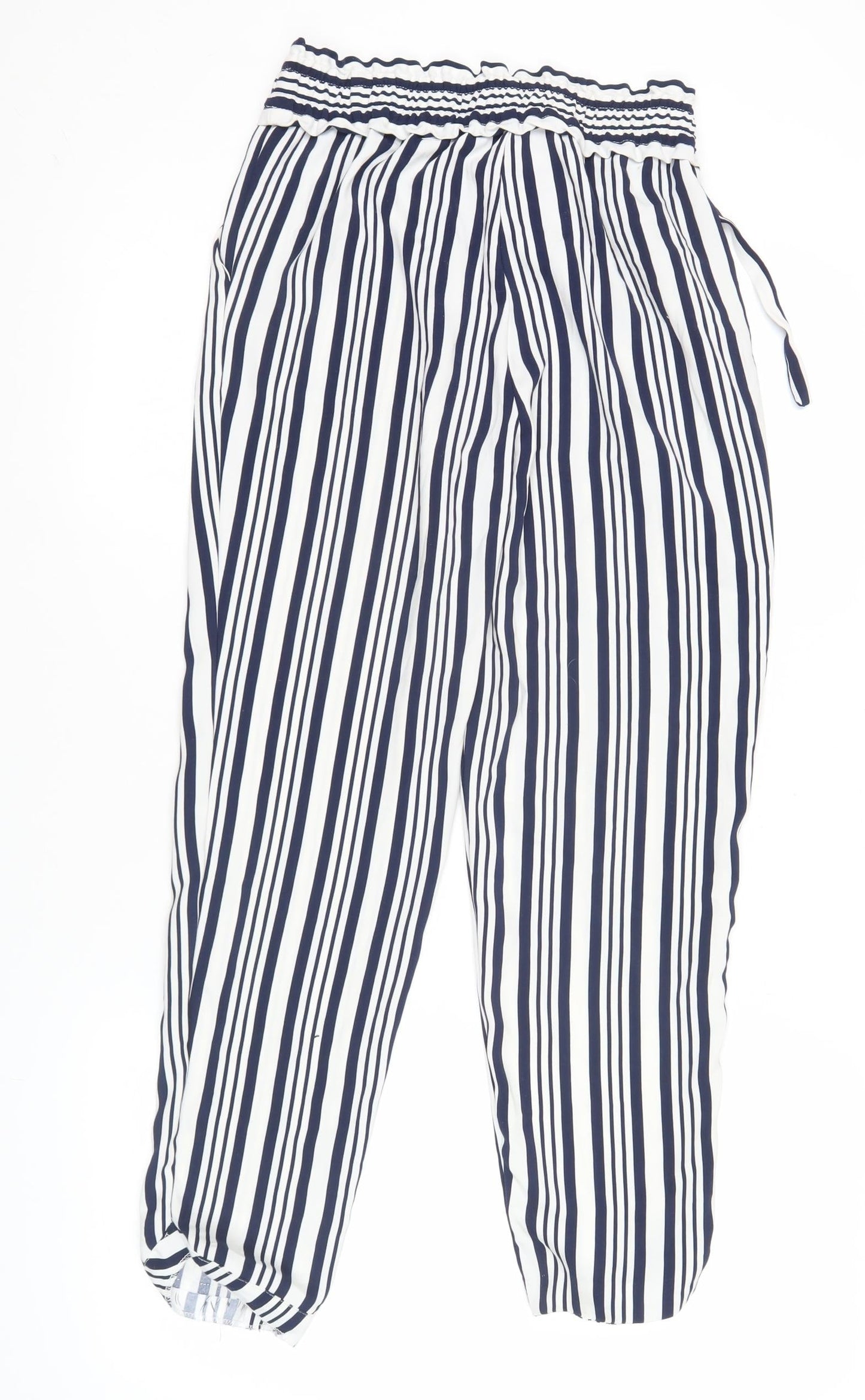 Womens UK Size XS Zara Regular Fit Jogger Blue Trousers