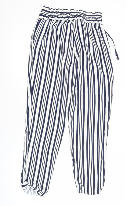 Womens UK Size XS Zara Regular Fit Jogger Blue Trousers