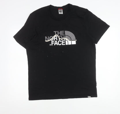 The North Face Men's Black Logo Graphic T-Shirt Size L Cotton