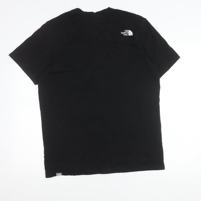 The North Face Men's Black Logo Graphic T-Shirt Size L Cotton