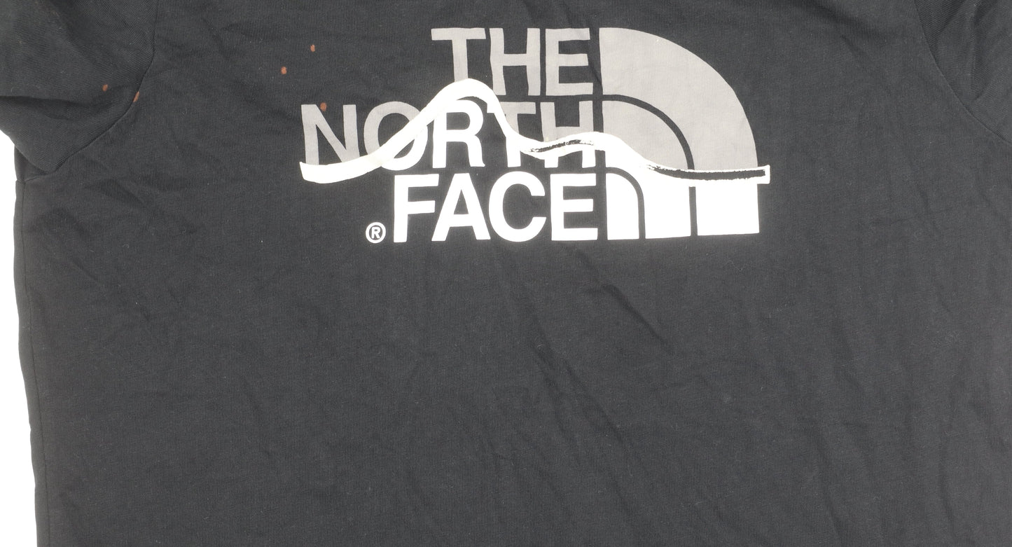 The North Face Men's Black Logo Graphic T-Shirt Size L Cotton