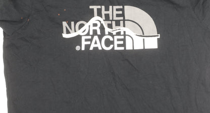 The North Face Men's Black Logo Graphic T-Shirt Size L Cotton