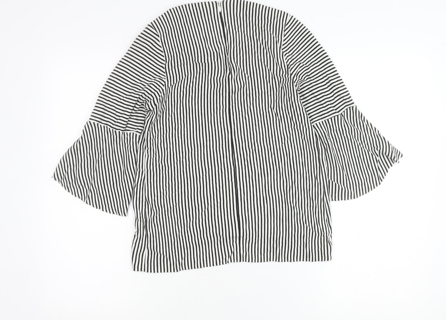 L.K.Bennett Women Black White Striped Tunic Blouse M