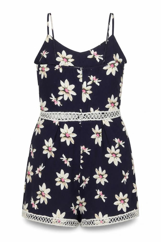 Womens UK Size 10 Parisian One-Piece Blue Playsuit