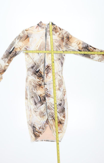 PrettyLittleThing Women’s Multicoloured Size 8 Bodycon Midi Dress