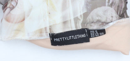 PrettyLittleThing Women’s Multicoloured Size 8 Bodycon Midi Dress