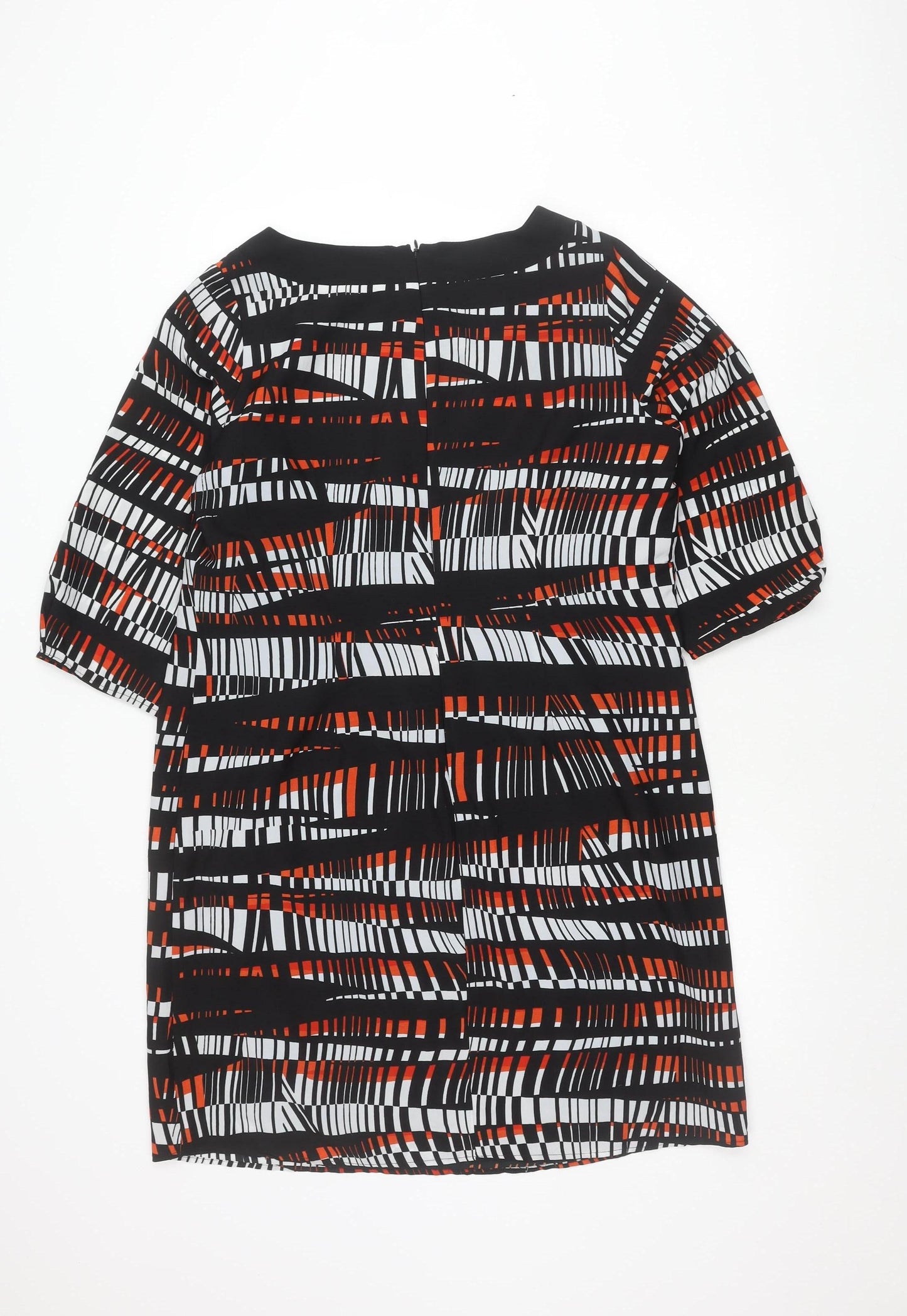 Skopes Women’s Black Red White Geometric Sheath Dress Size 16