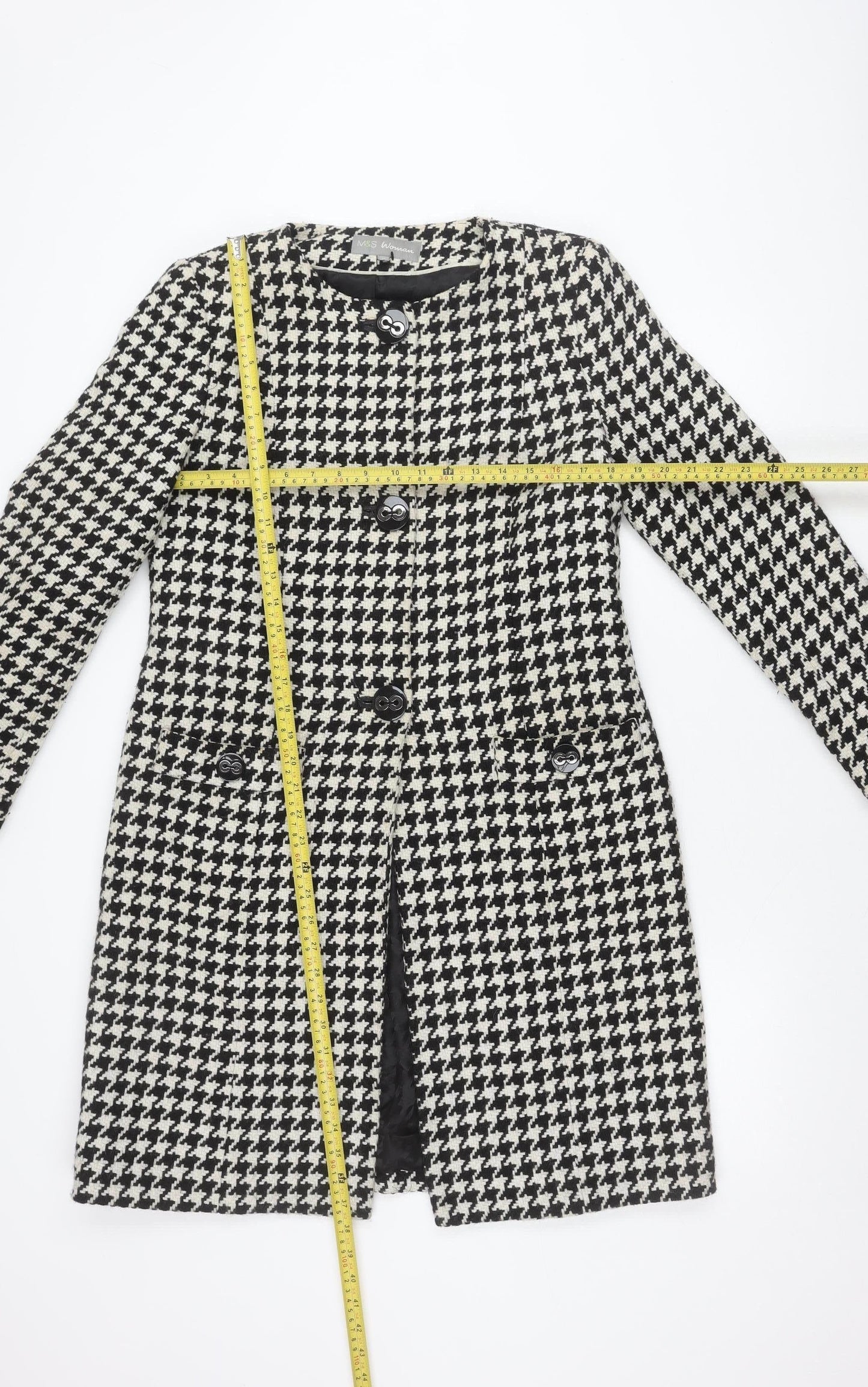 Womens UK Size 10 Marks and Spencer Multicoloured Overcoat