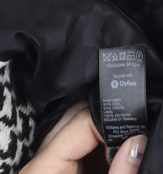 Womens UK Size 10 Marks and Spencer Multicoloured Overcoat