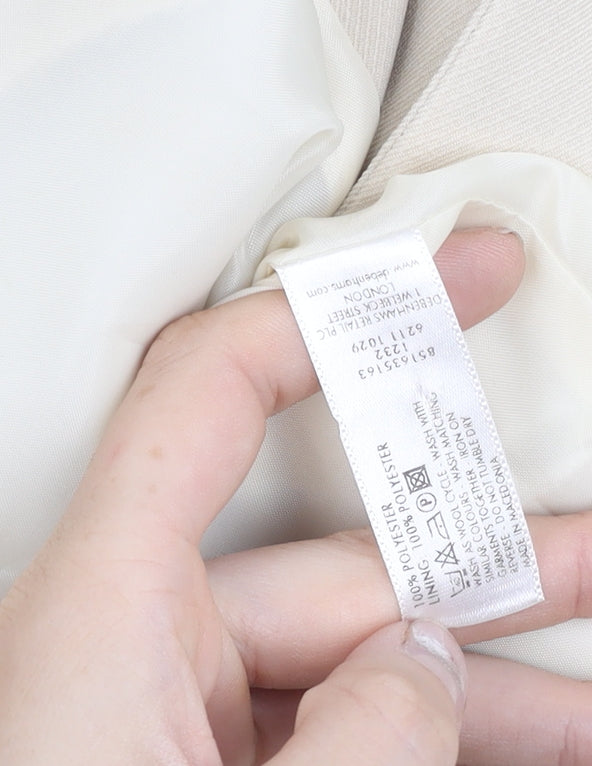 Debenhams Womens Beige Size 16 Classic Regular Fit Blazer Jacket